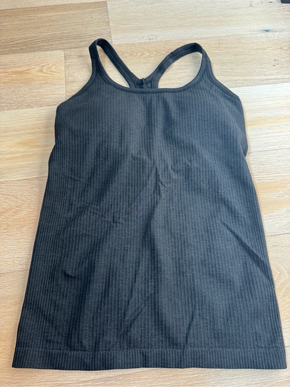 lululemon athletica Black Ribbed Racerback Tank